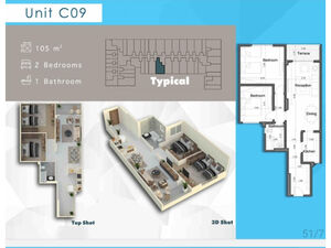 2-bedroom apartment(105 meter for Sale) in 3 Pyramids Resort