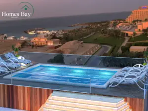 Sea view 1 bedroom apartment with balcony in Hurghada, Egypt