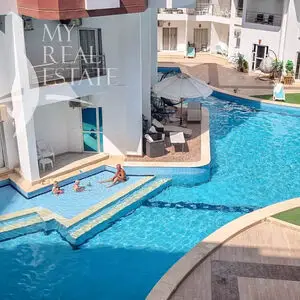 Furnished pool view studio for sale in Aqua Palms Resort