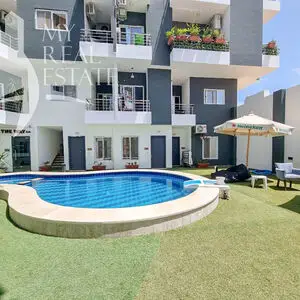 Nicely furnished pool view 2 bedroom apartment in Magawish